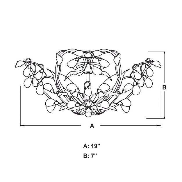 Vaxcel Jardin 4 Light Flush Mount Architectural Bronze