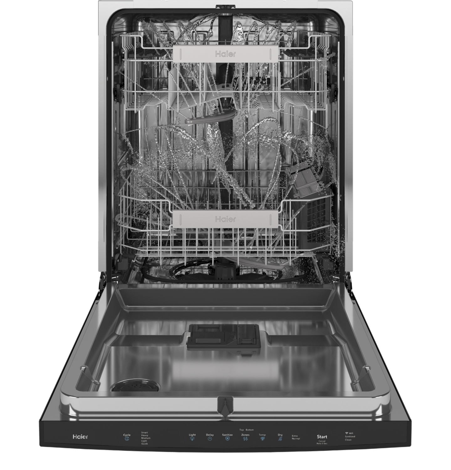 Haier QDP555SBNTS Haier Smart Top Control With Stainless Steel Interior Dishwasher With Sanitize Cycle