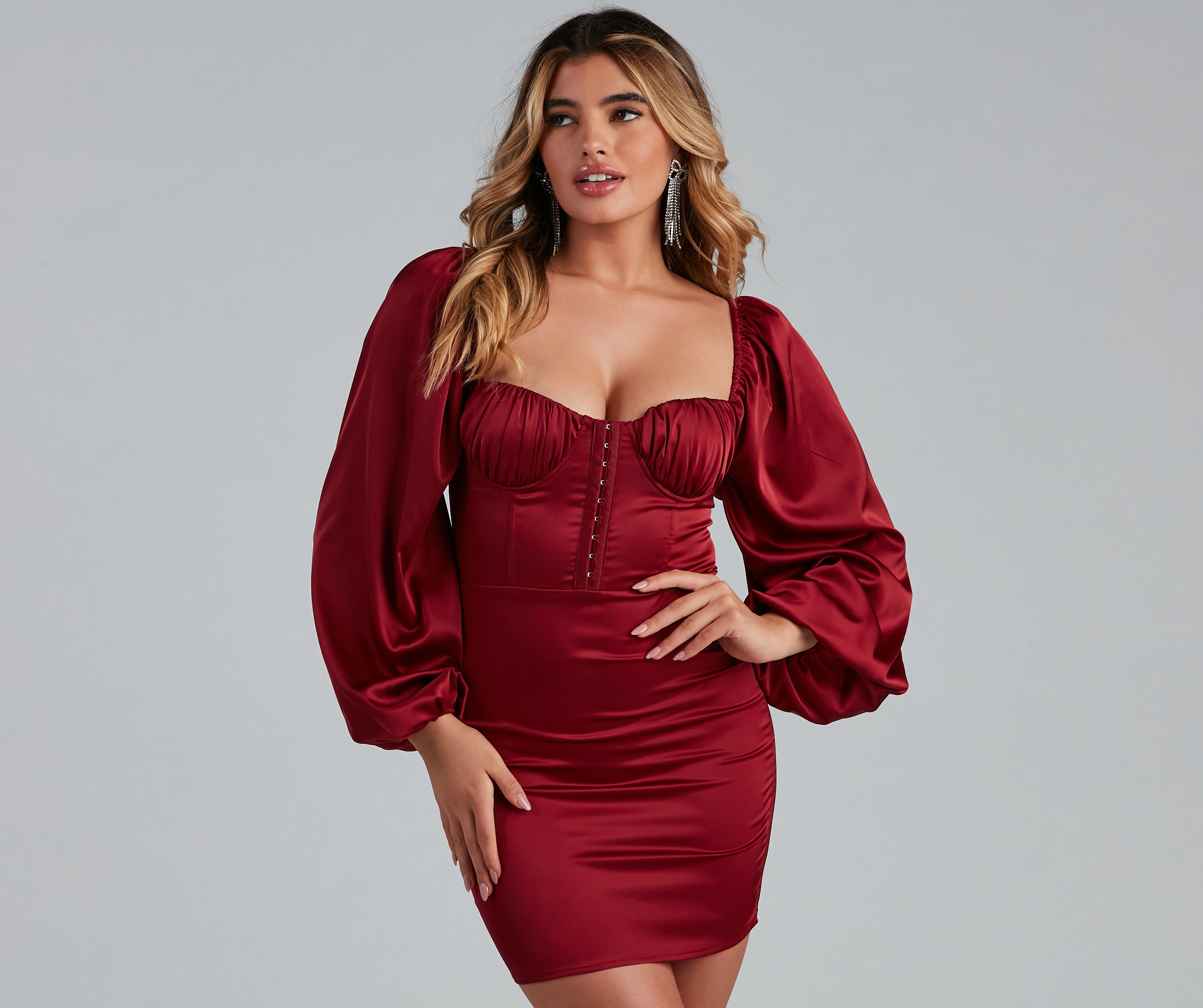 Sweet And Chic Satin Mini Dress