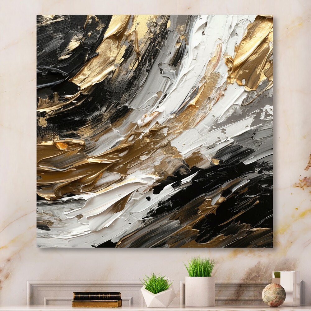 Designart 'Mystery Awakening VIII' Abstract Painting Metal Wall Art