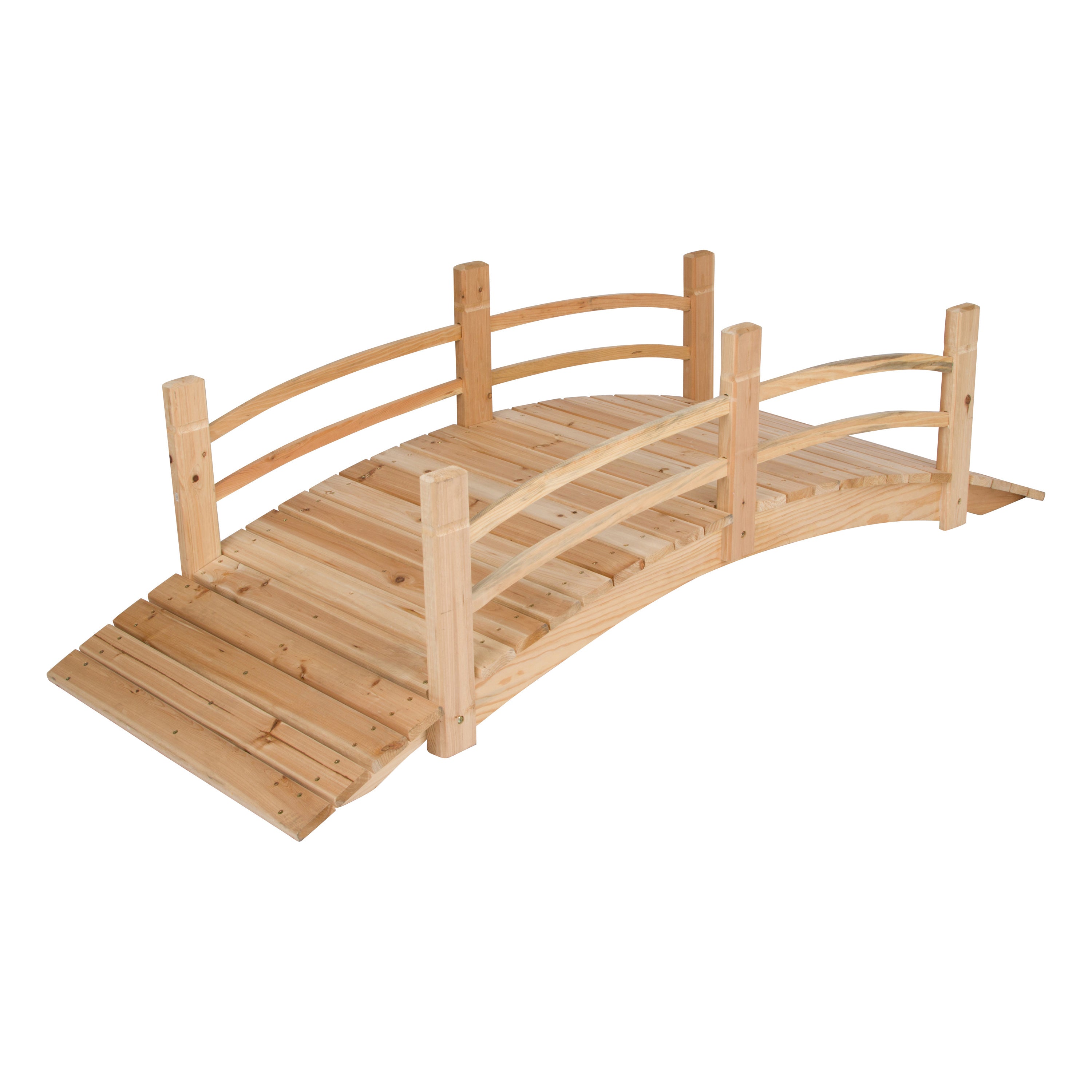 Shine Company 6 Ft. Cedar Garden Bridge, Natural