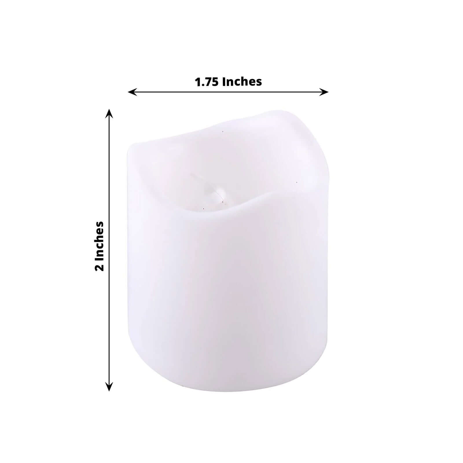 12 Pack Classic White Flameless LED Votive Candles, Battery Operated Reusable Candles