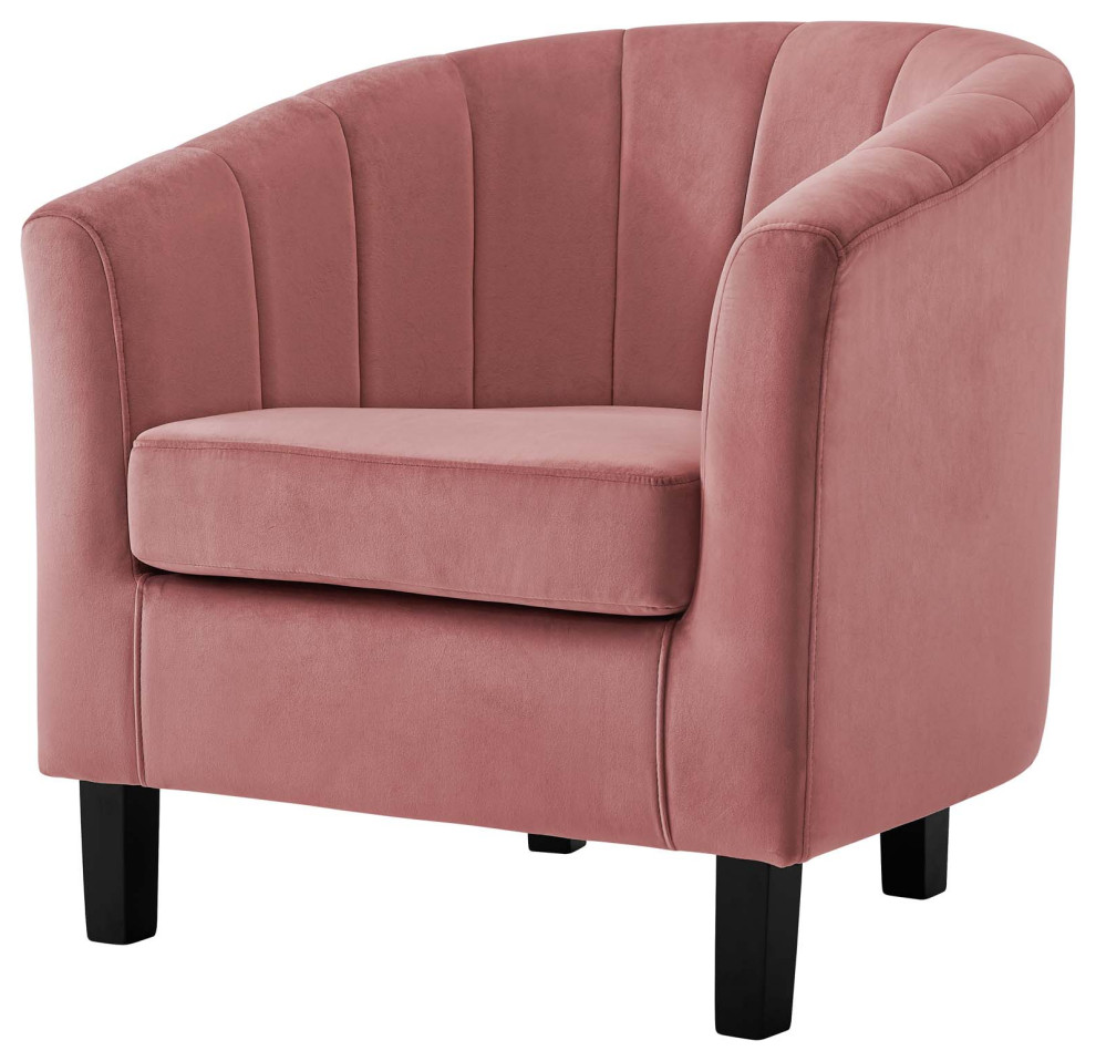 Modway Prospect 2 Piece Fabric Loveseat and Armchair Set in Dusty Rose Pink   Contemporary   Living Room Furniture Sets   by House Bound  Houzz