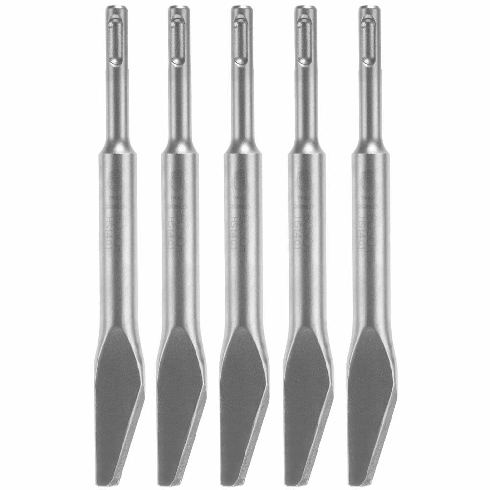 Bosch 5 pc. 3/8 In. Mortar Knife SDS-plus Bulldog Hammer Steel HS1401B5 from Bosch