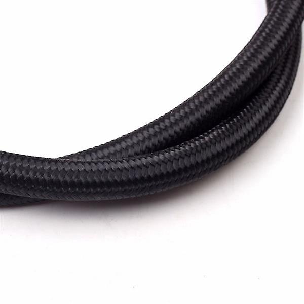 Universal 20ft An-8 Black Nylon Braided Hose With 10pcs Black Hose Ends 48373