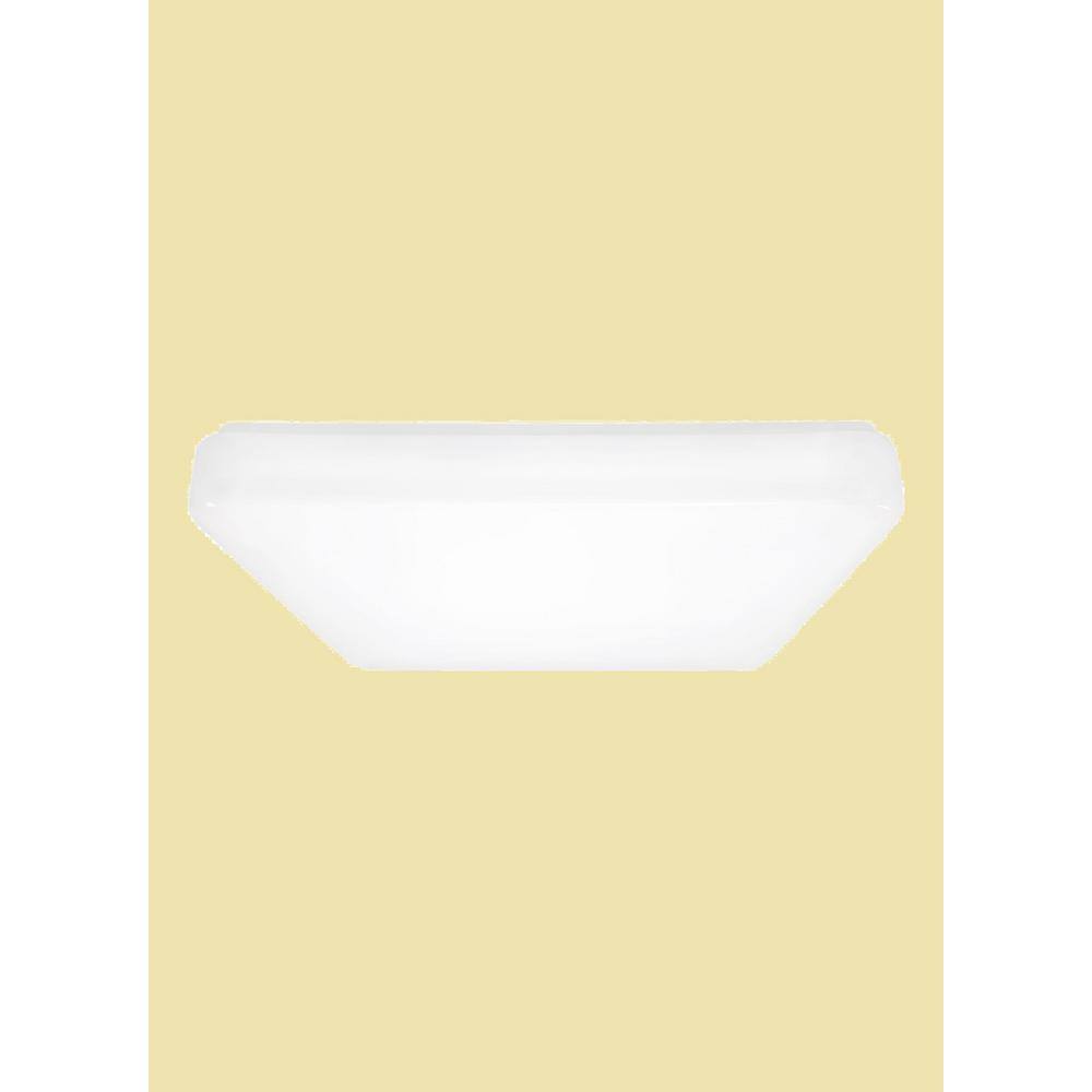 Generation Lighting Vitus 14.5 in. Medium Square 1395 Lumens Integrated LED White Flush Mount Wraparound 5676093S-15