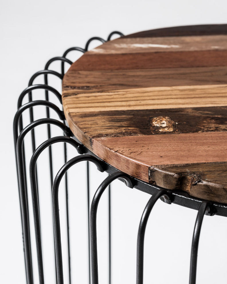 Barca Round Side Table   Industrial   Side Tables And End Tables   by Nova Solo Furniture  Houzz