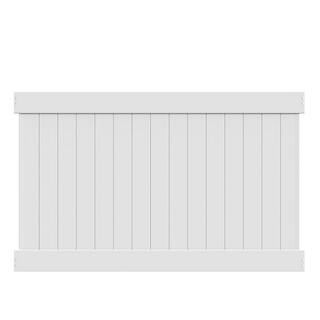 Veranda Linden 5 ft. H x 8 ft. W White Vinyl Un-Assembled Fence Panel 73014721