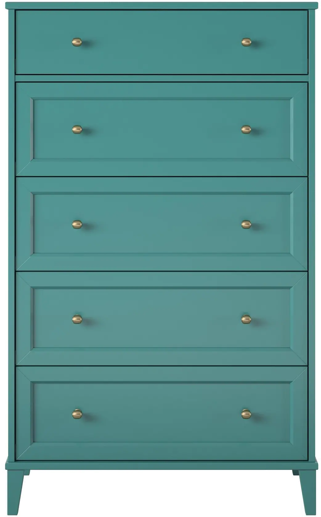 Monticello Emerald Green 5-Drawer Chest of Drawers