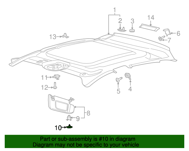 Genuine OE Ford Visor Cap - DS7Z-4273-CA