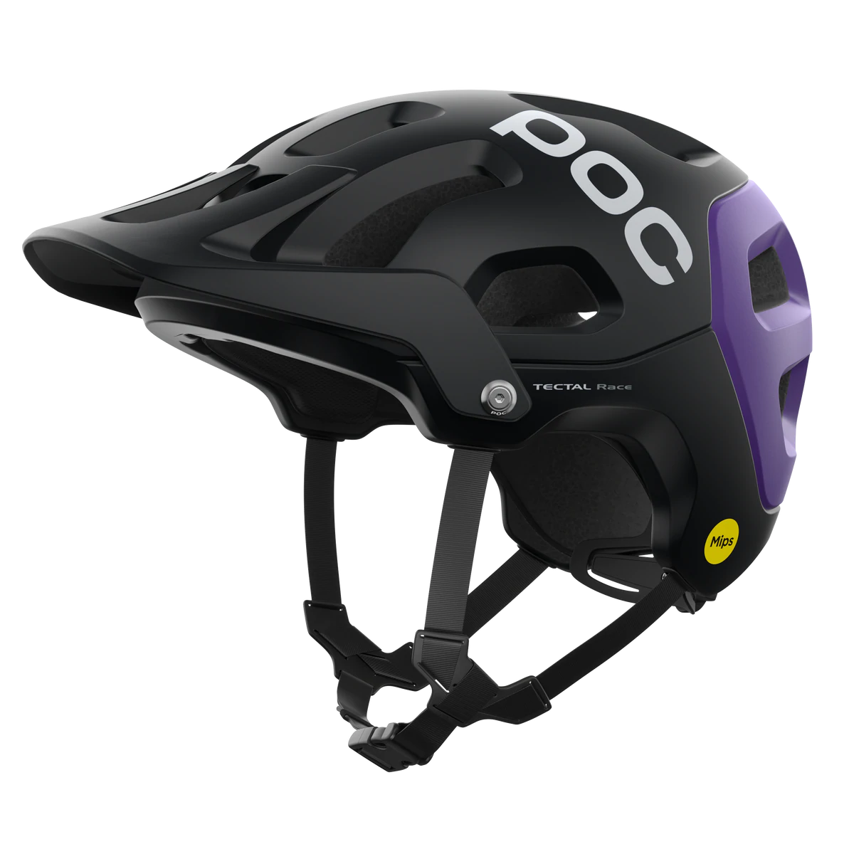 POC Tectal Race MIPS MTB Helmet - Uranium Black-Sapphire Purple Metallic-Matt