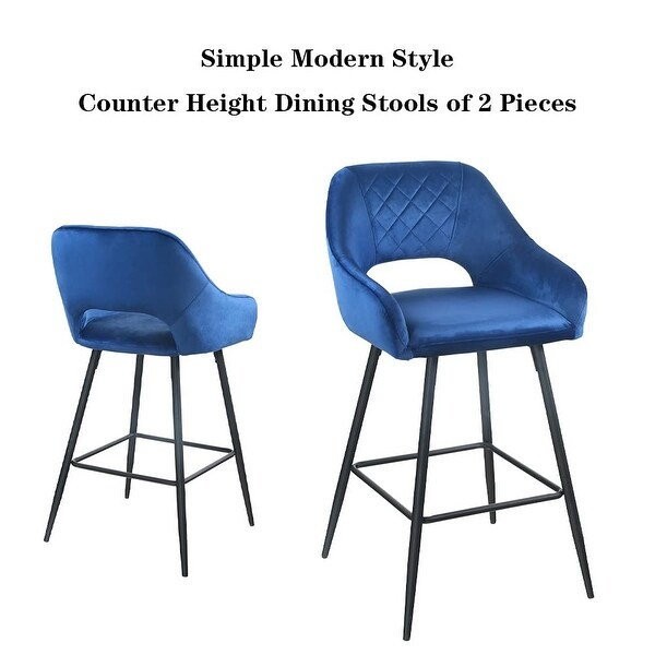 Sicotas Modern Bar Chairs High Dining Chairs (Set of 2) - N/A