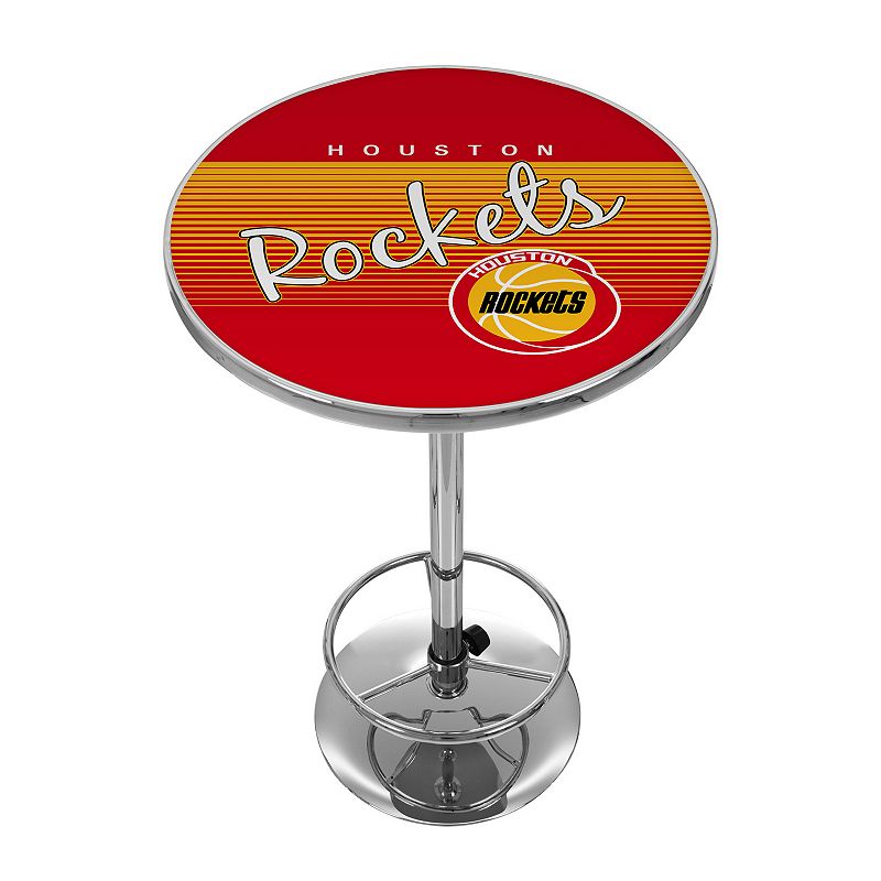 Houston Rockets Hardwood Classics Chrome Pub Table