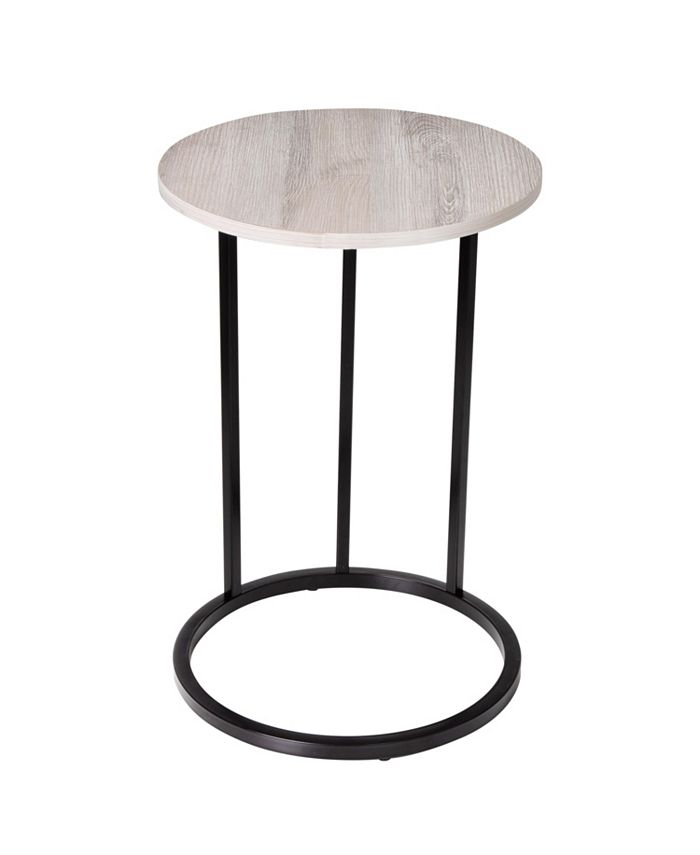 Honey Can Do Round C End Table