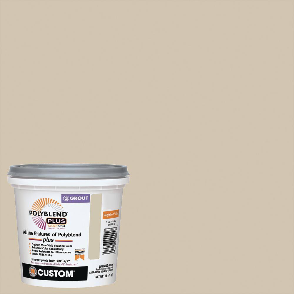 Custom Building Products Polyblend Plus #382 Bone 1 lb. Sanded Grout PBPG3821