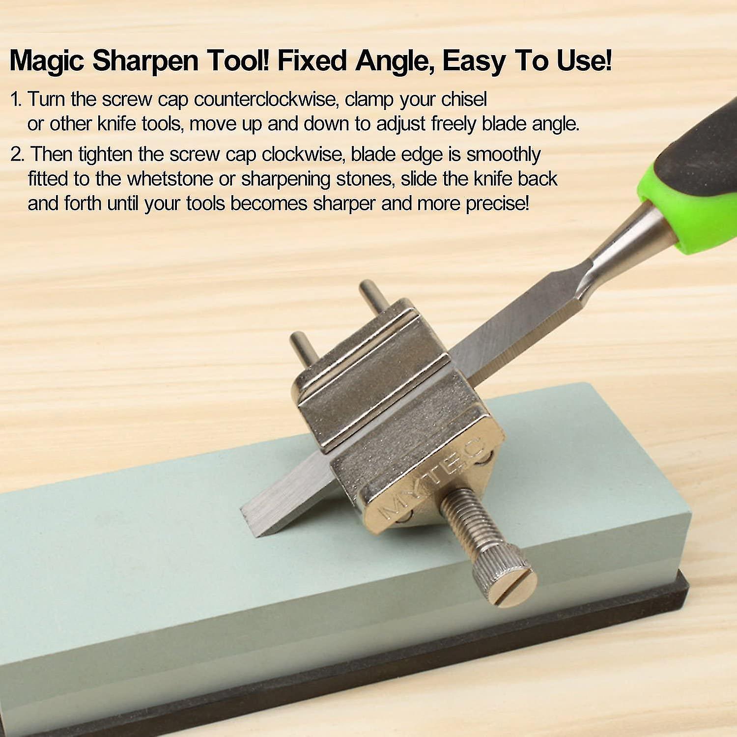 Sharpening Guide-stainless Steel-side Clamping-fixed Angle-with Brass Roller-width 0.8-8.2cm82x40mm