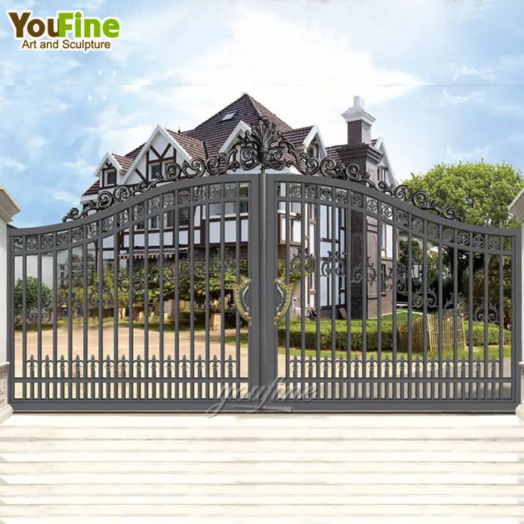 Outdoor Good Price Hot Sale Customized Wrought Iron Pipe Main Design Gate For Sale