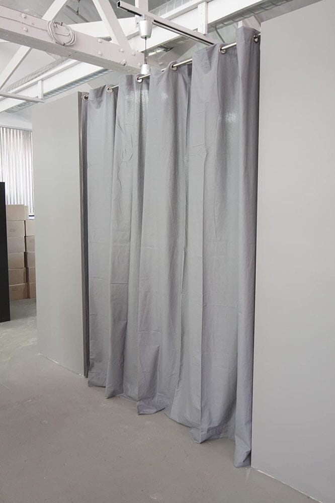 Gray Doorway Room Divider Fabric Curtain 6ft Tall X 5ft