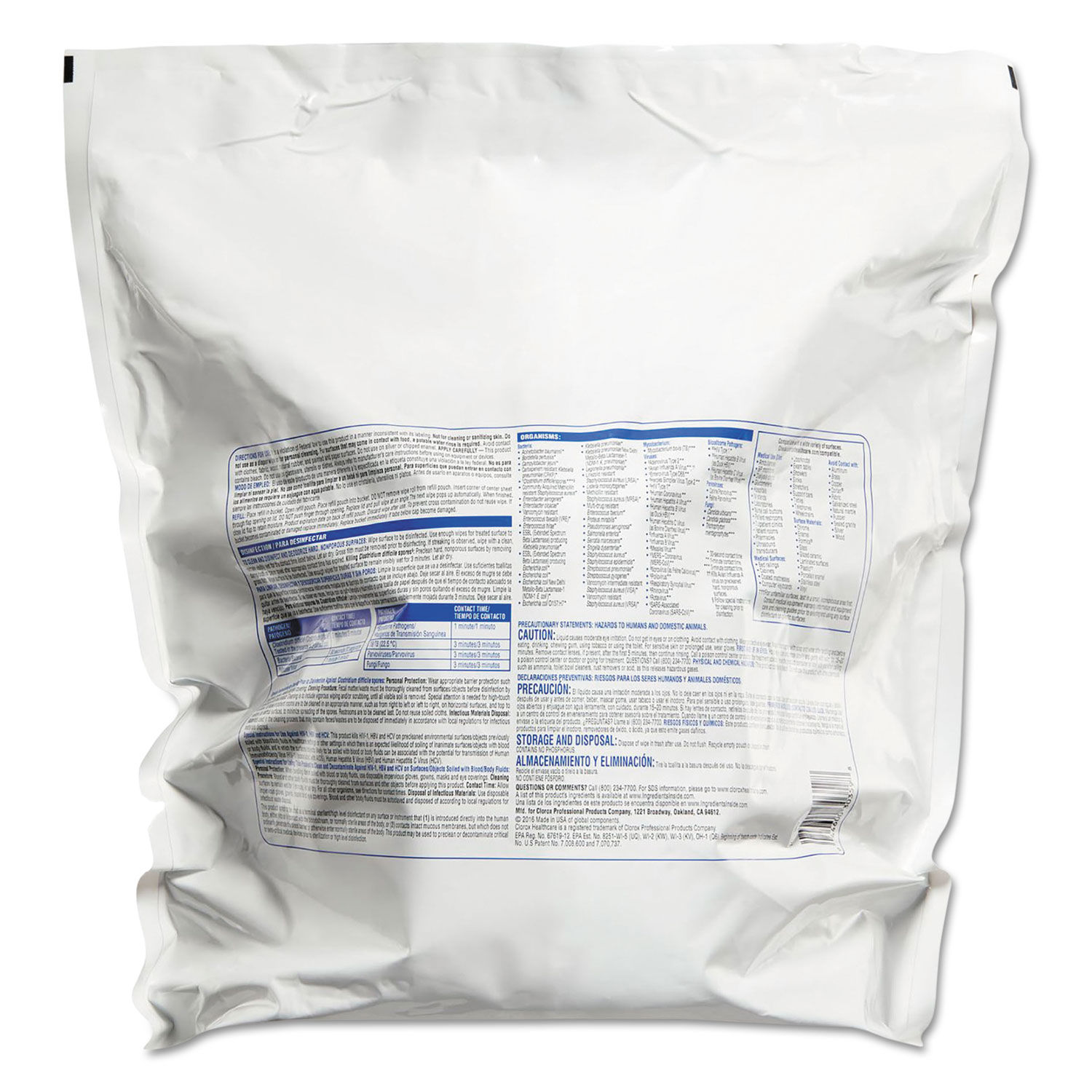 Bleach Germicidal Wipes by Cloroxandreg; Healthcareandreg; CLO30359CT