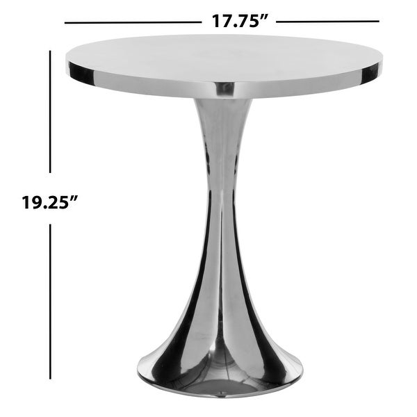 SAFAVIEH Galium Aluminum Round Top Side Table