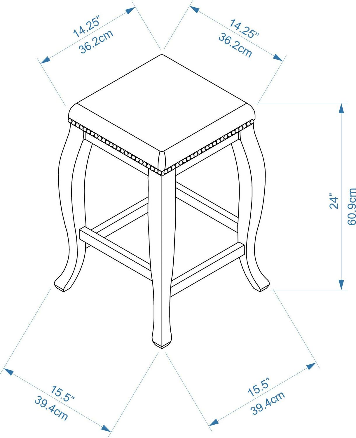 Linon San Francisco Backless Wood Counter Stool 24  Seat Height Wenge Finish Finish with Caramel Fabric  Crowdfused