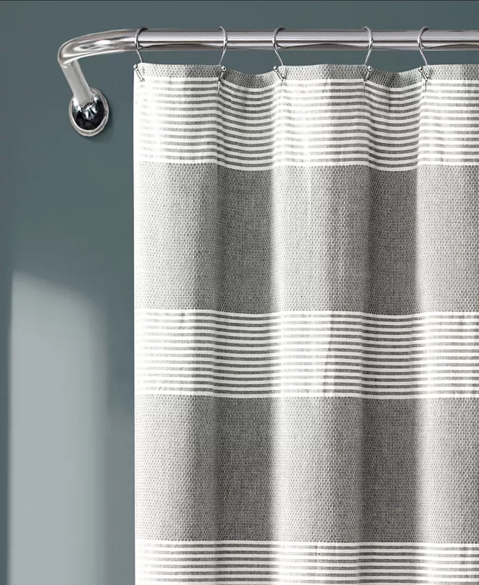 Lush Dandeacute;cor Tucker Stripe Yarn Dyed Cotton 72 x 72 Shower Curtain