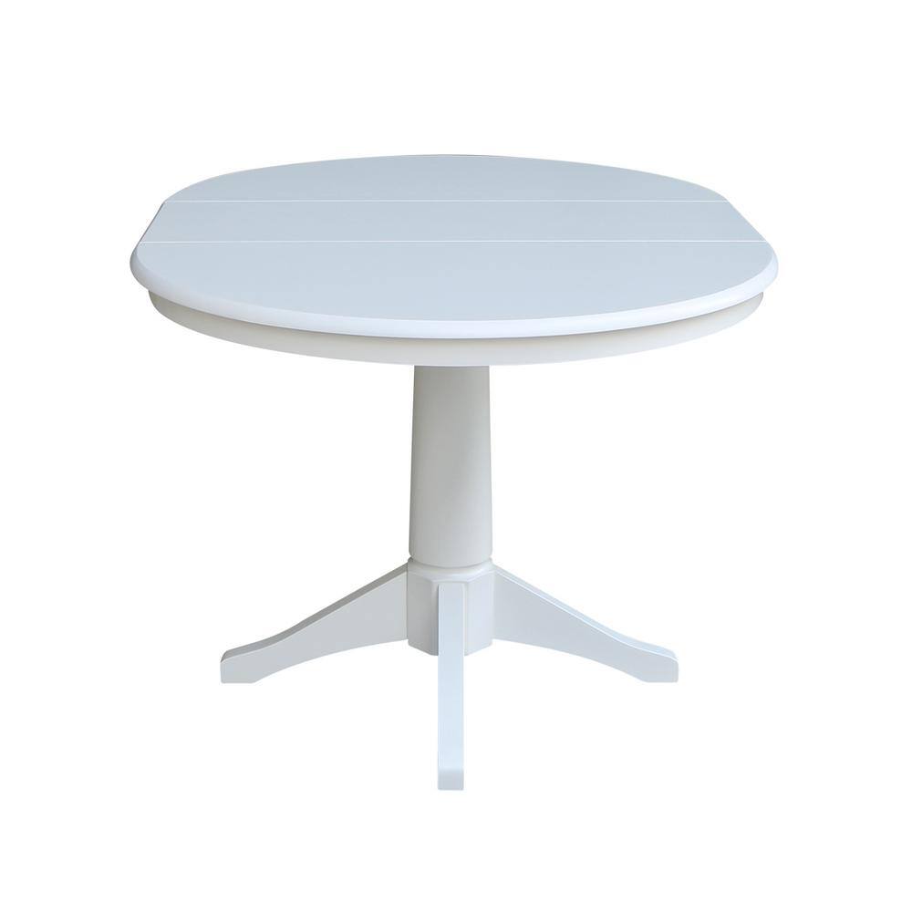 International Concepts White Oval Olivia Pedestal Dining Table K08-36RXT-27B