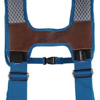 BUCKET BOSS 2-Bag Hybrid Suspension Rig Work Tool Belt with Suspenders in Blue 55505-RB