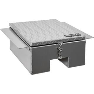 Buyers Products Company 12 in. x 24 in. x 22 in. Diamond Tread Aluminum In-Frame Truck Tool Box with Notched Bottom 1705381