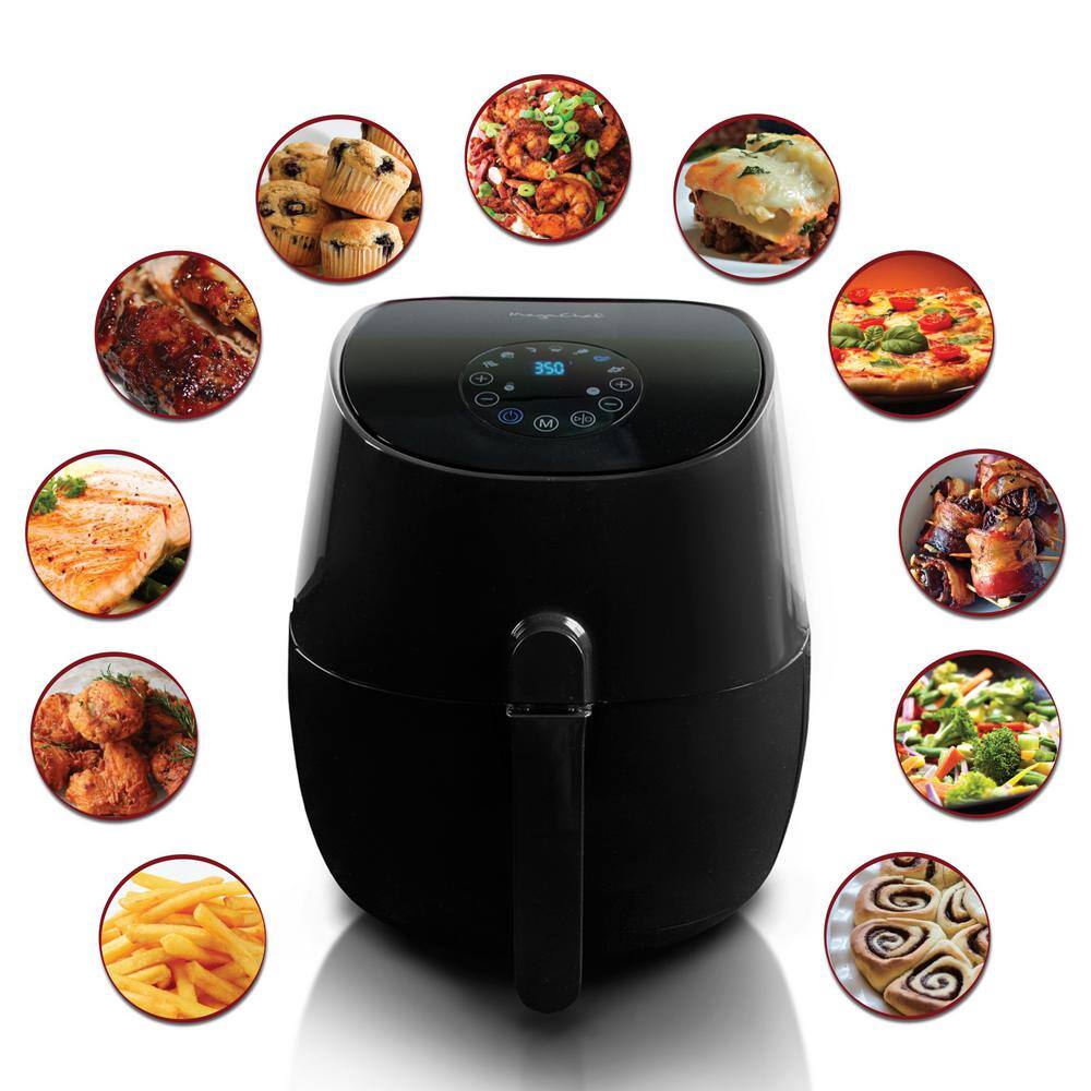 MegaChef 3.5 Qt. Sleek Black Electric Multi-Cooker and Air Fryer 985101731M