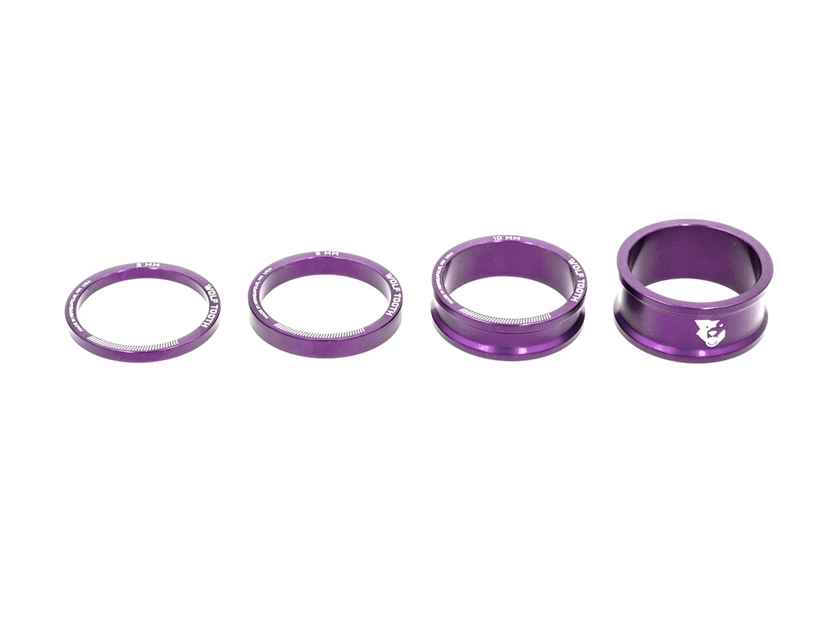 Wolf Tooth Components Precision Headset Spacer Kit - Purple