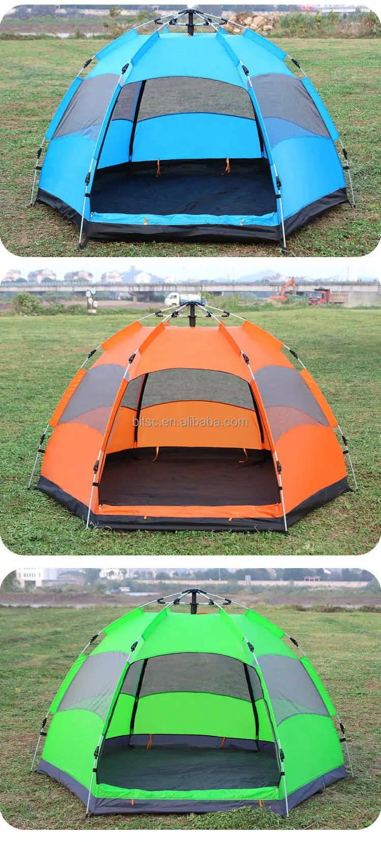 GazeboTent Folding Canvas Camping Tent Quick Open 2 3 Person