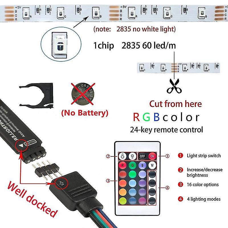 Usb Led Strip Light 2835 Bluetooth 5v Rgb Lamp Ribbon Flexible Lights For Room Decoration Tv Backlight Diode Tape Fita Luces