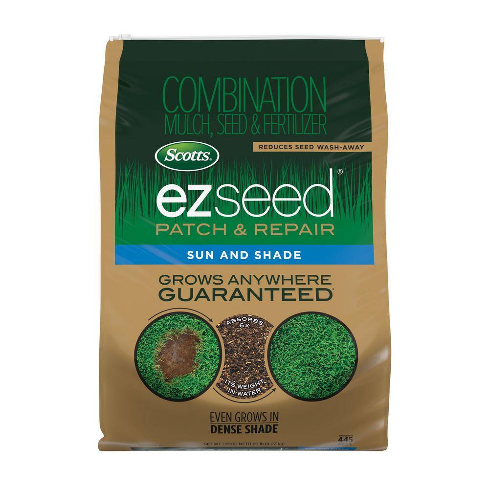 Scotts 20 lbs. EZ Seed Patch  Repair Sun and Shade Mulch Grass Seed and Fertilizer Combination 17504