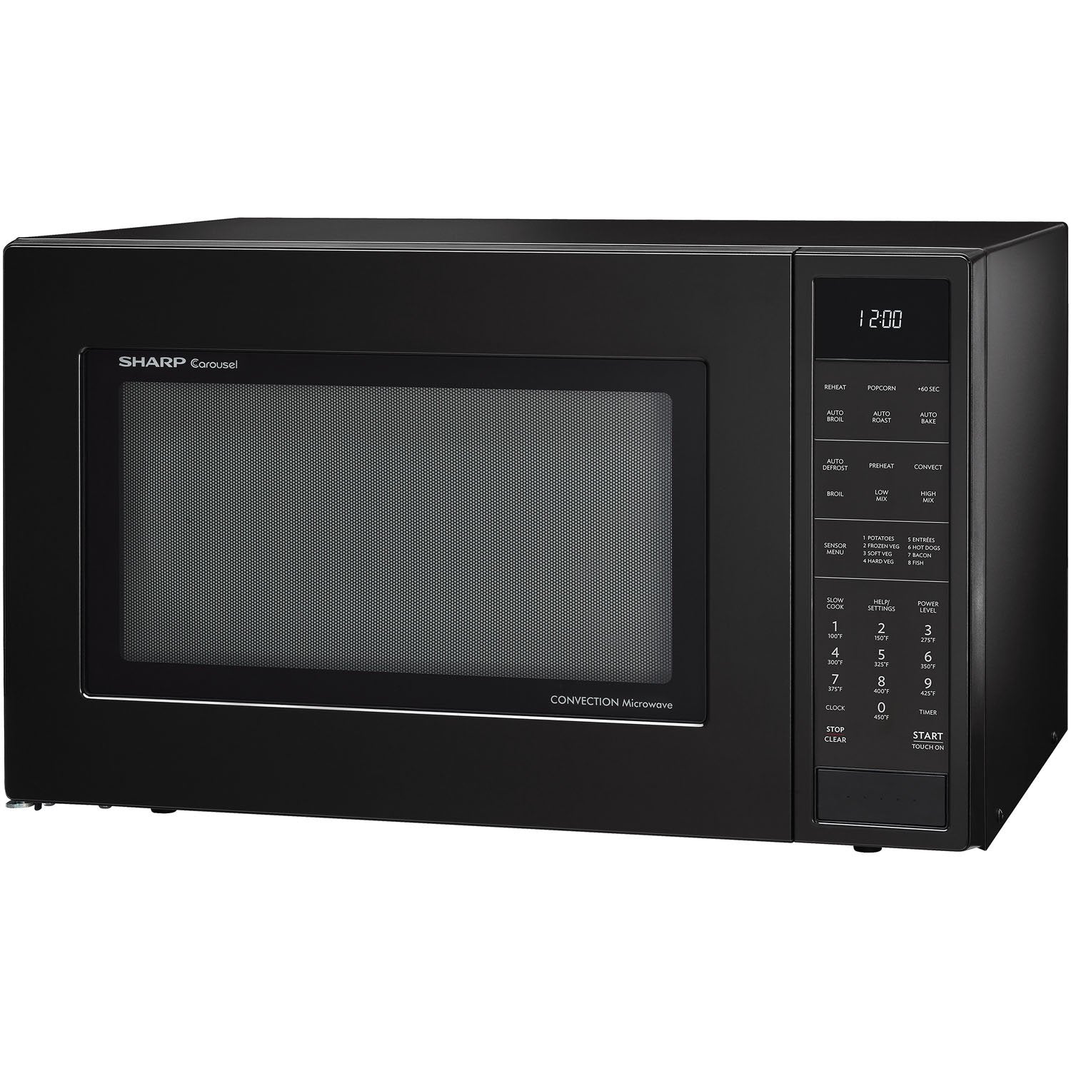 Restored Sharp SMC1585BB 1.5 CF 900W Matte Black Carousel Convection Microwave Oven (Refurbished)