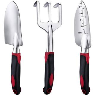 Dyiom 3-Piece Garden Tool Set Gardening Hand Tools Kit in Wine Red B07MTB4L1Y