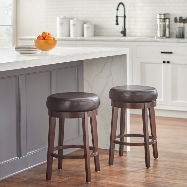 Simple Living 30-inch Avenue Backless Swivel Bar Stool (1-Piece)