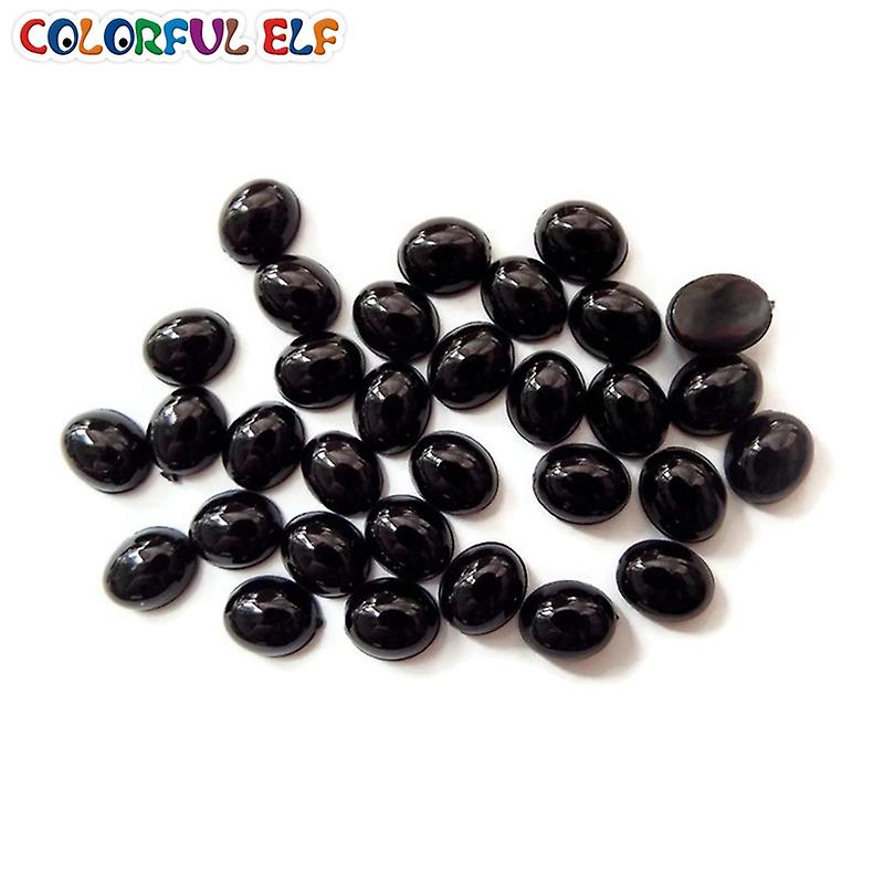 Born Pretty Flatback Oval Black Eyes For Amigurumi Toy Teddy Bear Animal Plastic Eyes Doll Parts Doll Making Supply For Crochet Stuffed Toys