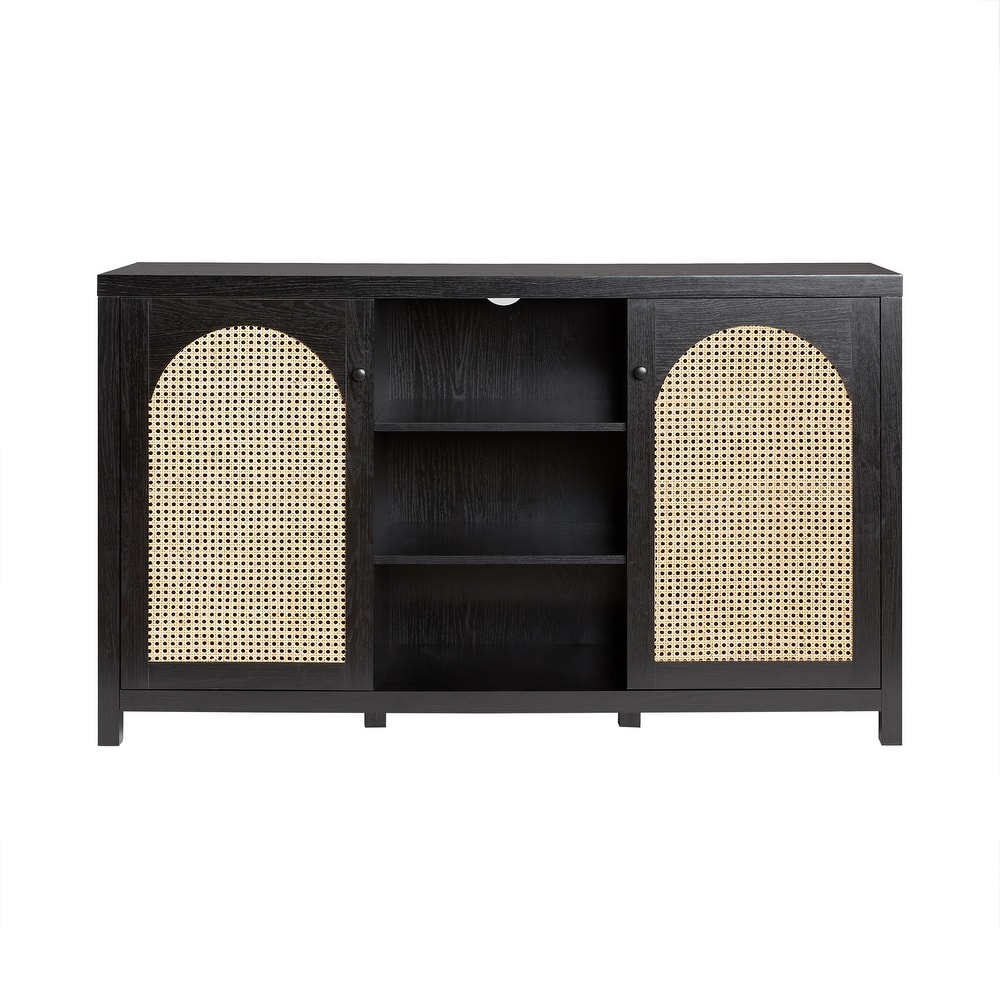 Middlebrook Designs 2 Door 58 inch Sideboard with Arched Rattan Panels