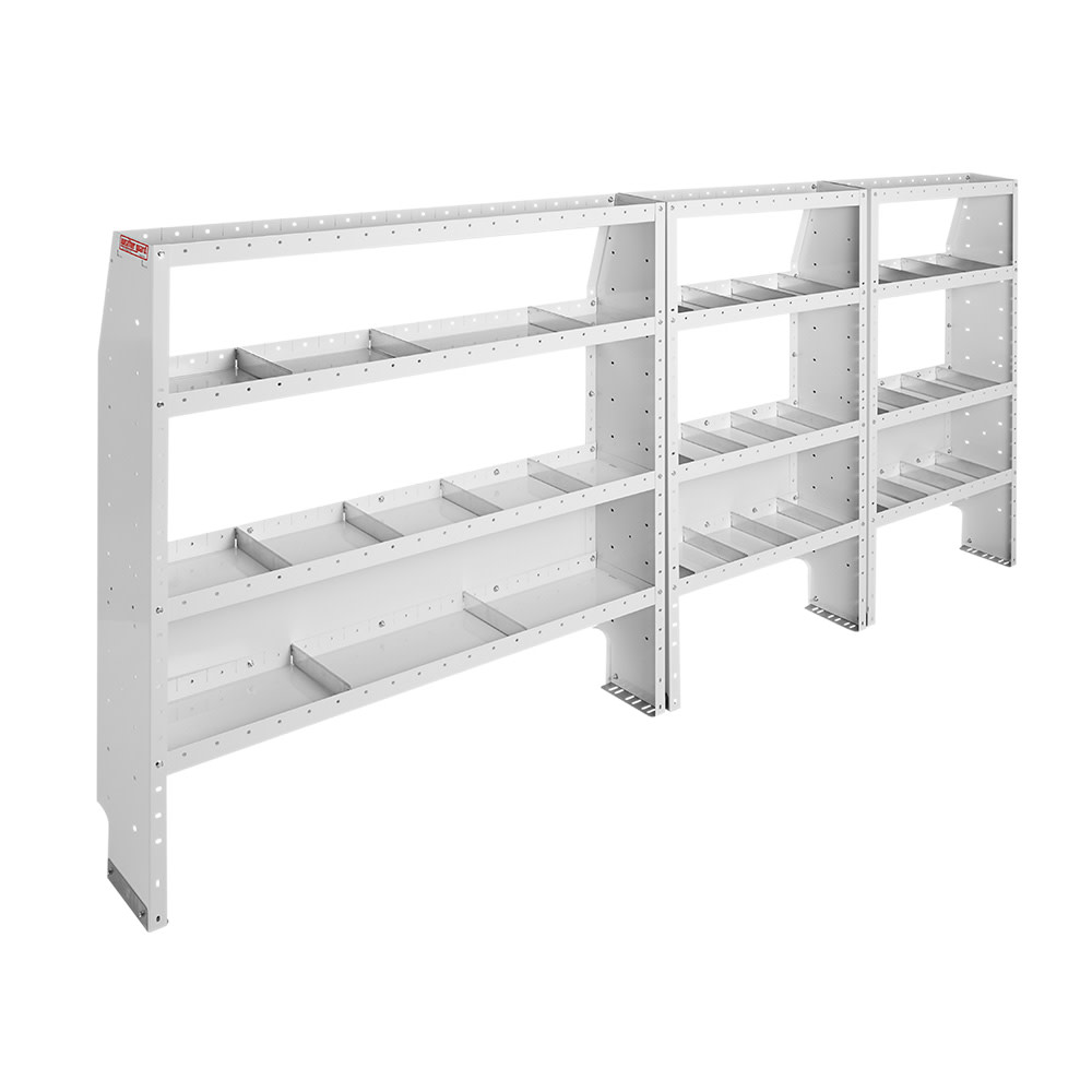 Commercial Shelving Package for High Roof， 148 Inch Extended Inch Wheel Base Ford Transit Vans