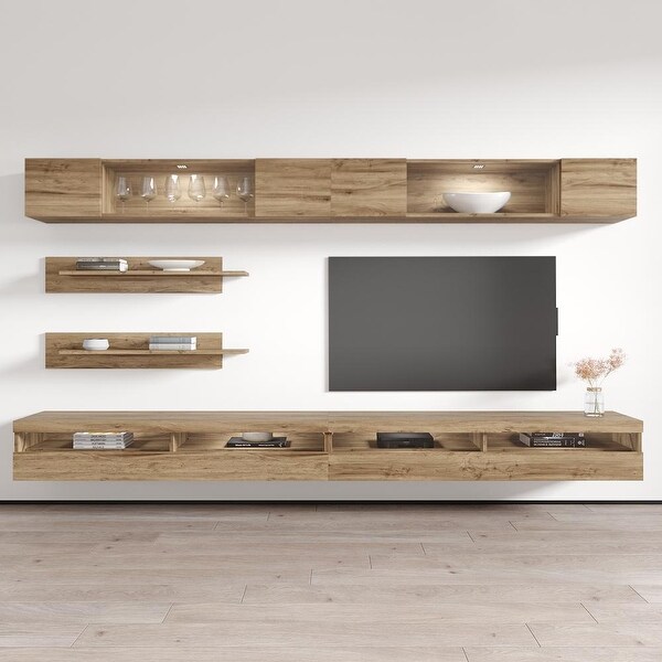 Fly I3 35TV Wall Mounted Floating Modern Entertainment Center