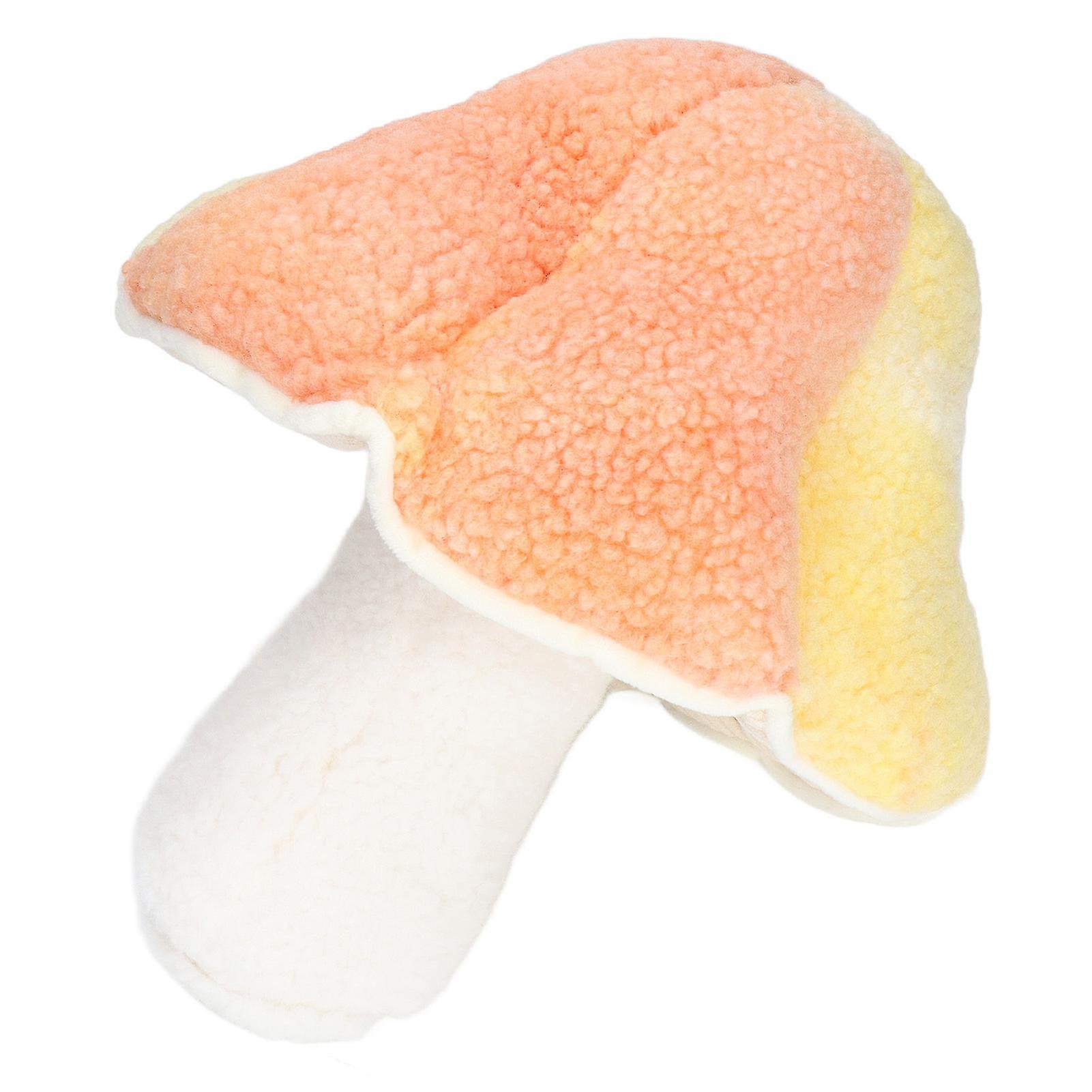 Plush Mushroom Toy Soft Cute Lifelike Decorative Kids Gift Stuffed Pillow Toy for Boys Girls Orange Color