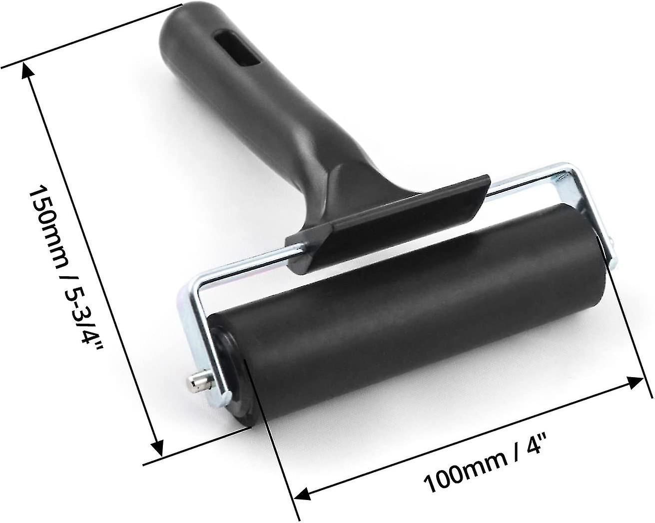4 Inch Rubber Brayer Roller， Paint And Ink Roller For Screen Print Making， Stamping And Scrapbooks