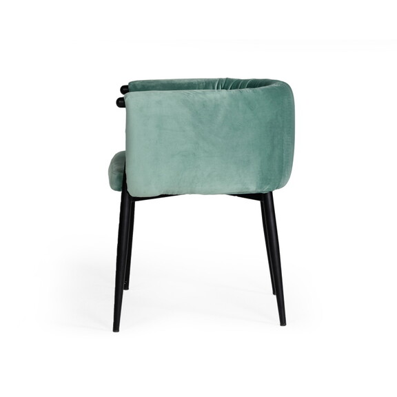 Modrest Belcaro Modern Light Green Fabric Dining C...