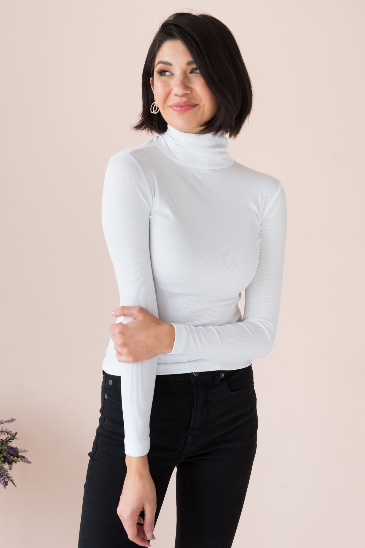 Sway Me Away Modest Turtleneck Top