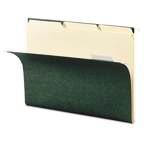 Smead Hanging Folders， Letter Size， 1/3-Cut Tab， Standard Green， 25/Box (64035)