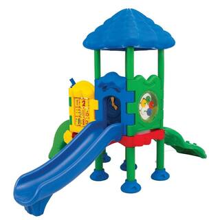 Ultra Play Discovery Center Commercial Playground 2 Deck with Roof Ground Spike Mounting DC-2MDR02-08-0203