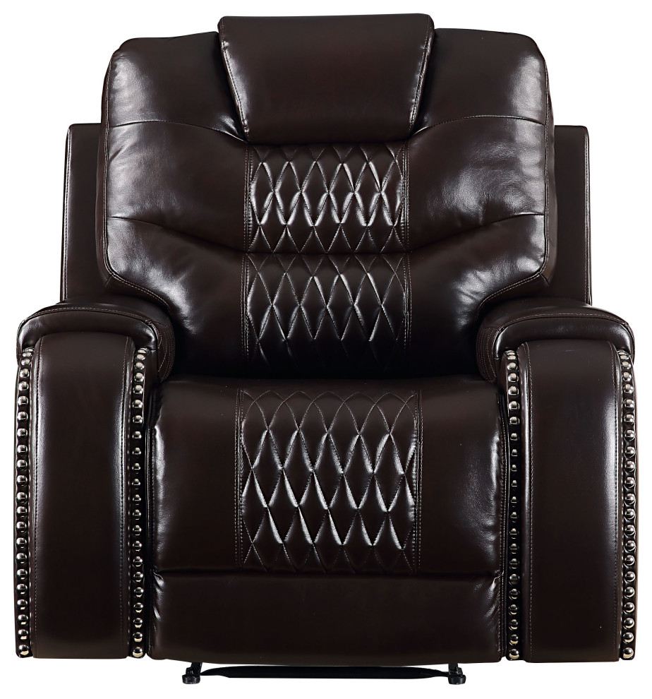 Braylon Recliner  Power Motion   Contemporary   Recliner Chairs   by Acme Furniture  Houzz