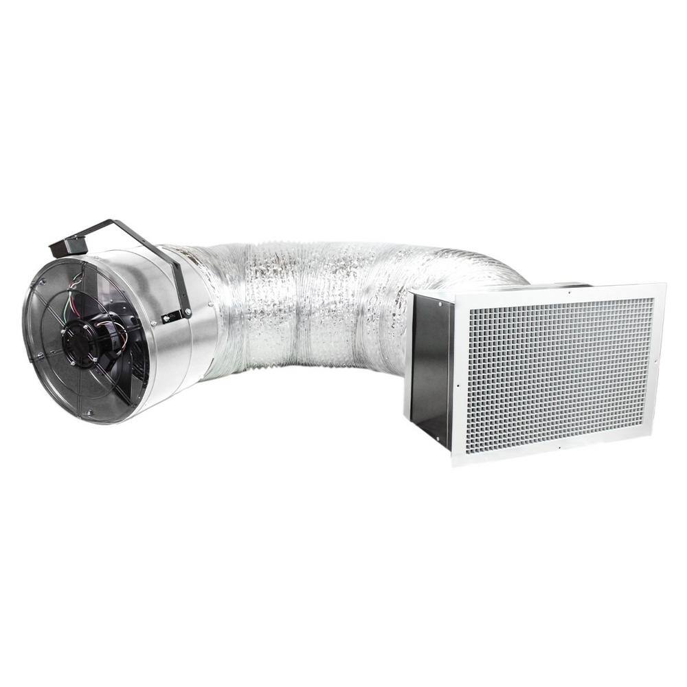 Maxx Air 17.75 in x 19 in 1600 CFM White Galvanized Steel Automatic Shutter Whole House Fan CX1401