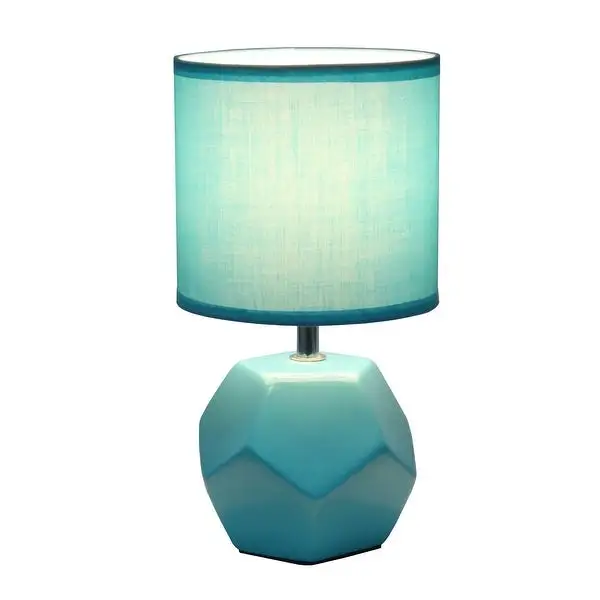 Simple Designs Round Prism Mini Table Lamp